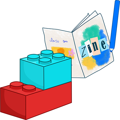 header-zine and lego