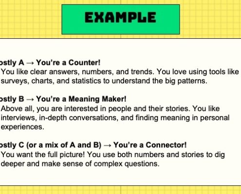 Example showing what it means if you have mostly A answers.
