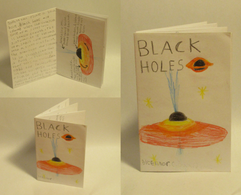 3 views of this zine about black hole.