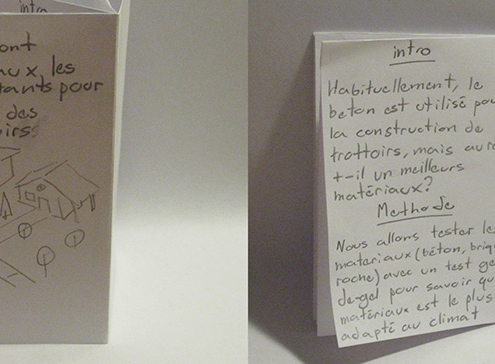 Outside and inside view of this zine.